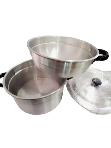 Vista principal Olla baño maría aluminio 22 cm.